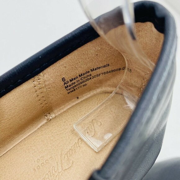 Universal Thread Black Faux Vegan Leather Slip-On Ballet Flat Size 6 - Picture 7 of 7